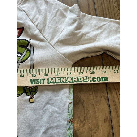 Ninja Turtle Two Sided Long Sleeve Shirt Pizza Back Sheer Size Medium Cartoon - Picture 4 of 12